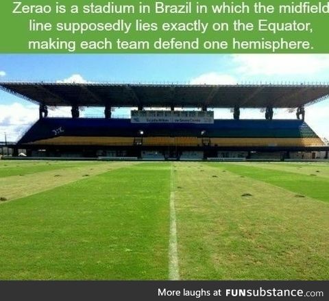 The stadium in the middle of the earth