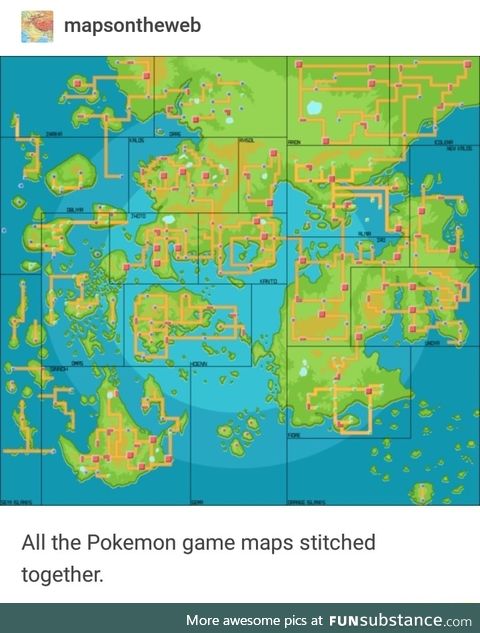 All the Pokemon maps combined