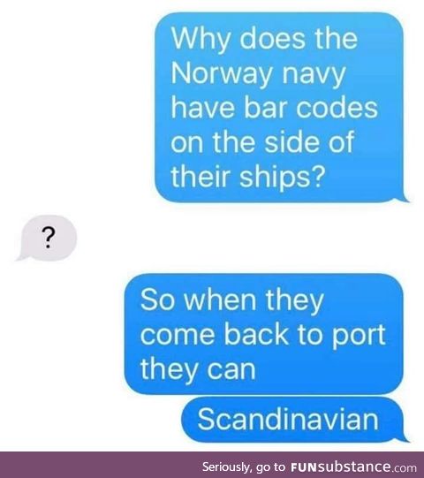 Bar codes on ships