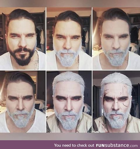 Transformation into Geralt