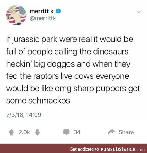 Jurassic park in a meme world