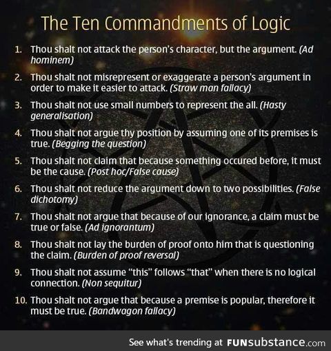 10 commandments of Logic