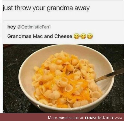 Grandma ain't good at cooking