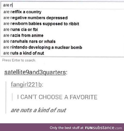 Are nuts a kind of nut? (Google search prompts)