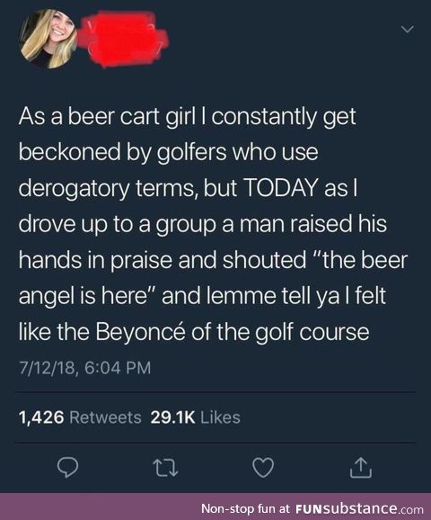 Beer cart girl