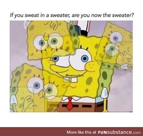 Sweater is inside the sweater