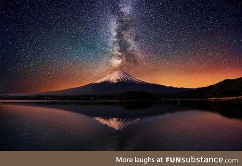 Mt. Fuji at night