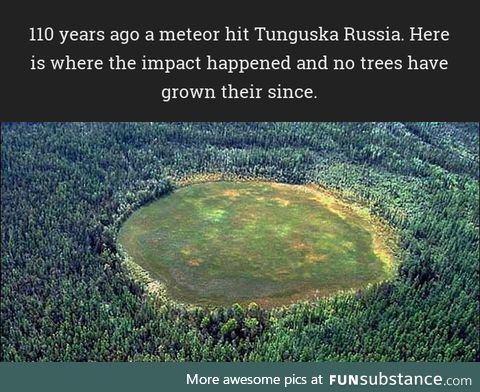 110 years ago a meteor hit Tunguska Russia