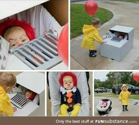 When your kids are too young to choose their costumes, you take advantage. #WEALLFLOAT