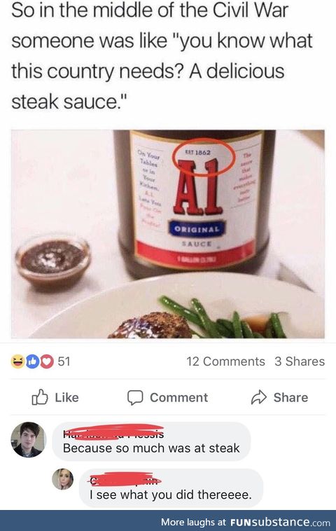 So much was at steak