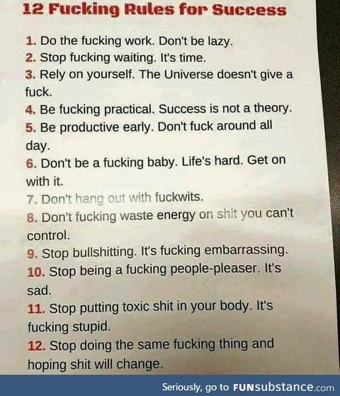 12 rules for success