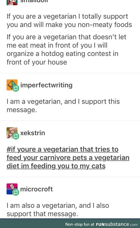 Vegetarian attitudes