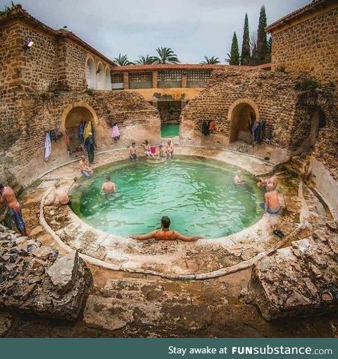 A Roman bathhouse still in use after 2,000 years in Khenchela, Algeria