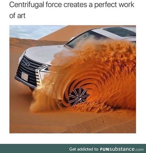 Centrifugal force creates a perfect work of art