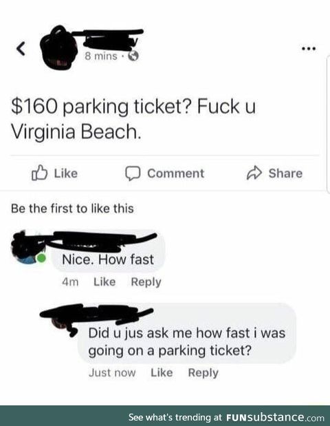 Parking ticket speed