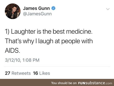 One of the "sick" jokes James Gunn Made