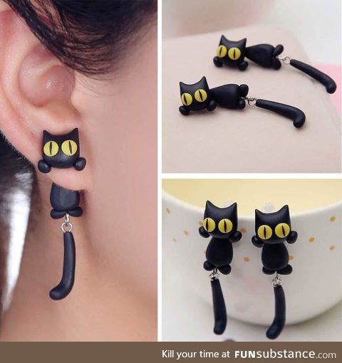 These cat earrings