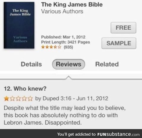 I’m disappointed, King James