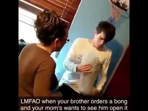 Kid orders bong. Package arrives and his mom wants to see him open it