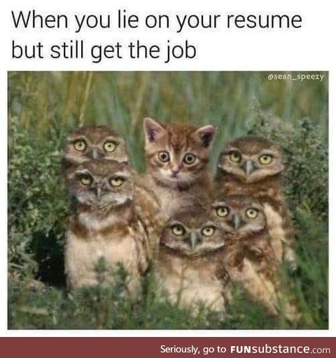 So true in life. When you lie on a resume and land the job