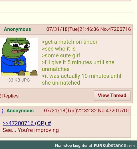 Anon is improving