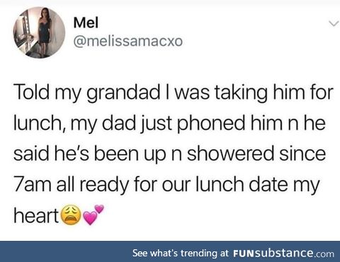 Grandpa is excited