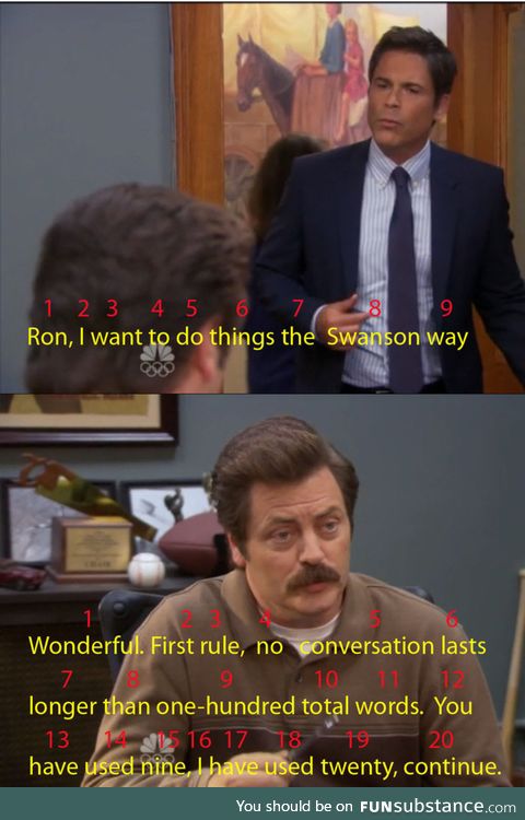 Ron Swanson is impeccable