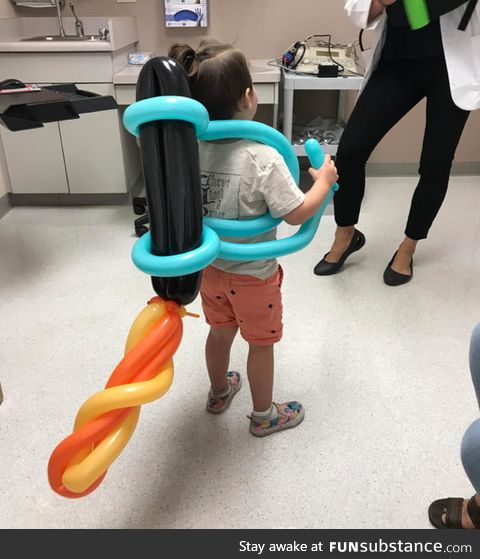 Pediatrician made a kid a jet pack