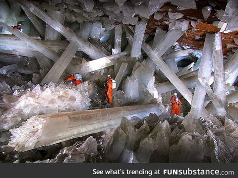 The Cave of the Crystals, Mexico is home to some of the world's largest crystals