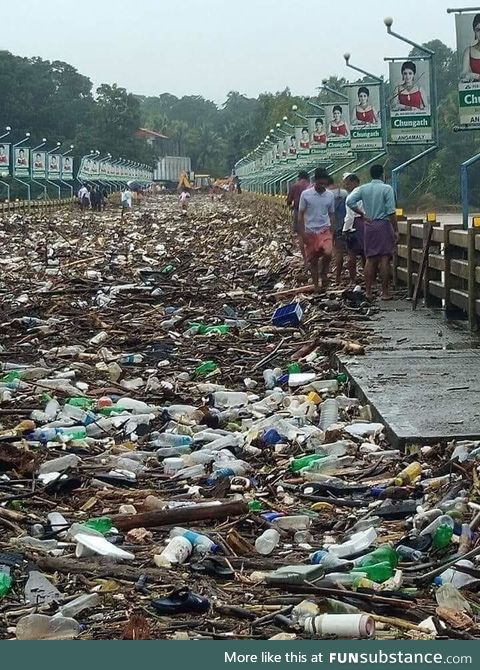 Kerala India, after the flood waters receded. Nature has given back what we put in