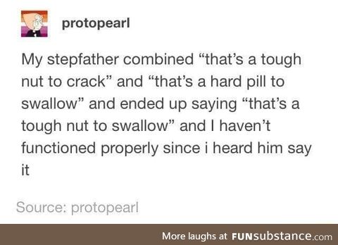 That's a tough nut to swallow