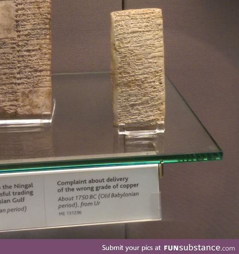 Possibly world’s first customer service complaint, at nearly 4,000 years old