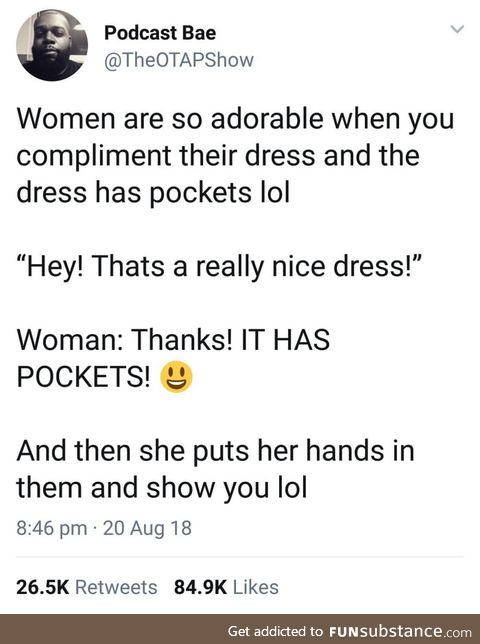 Dress has pockets