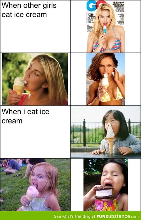 When girls eat ice cream