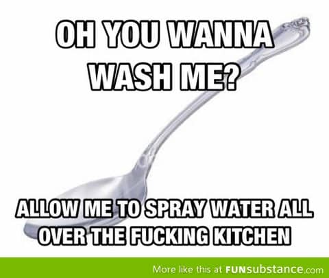 Washing spoons