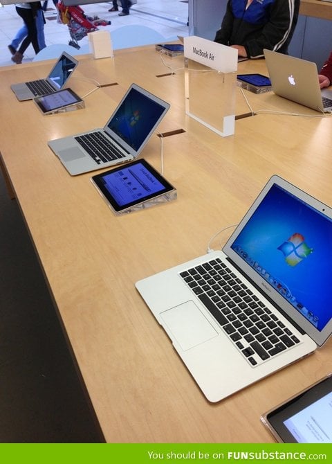 Trolling the apple store