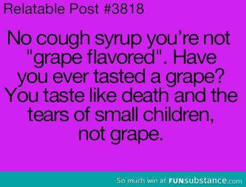 Cough syrups