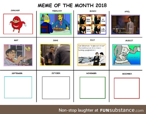 This is my meme calendar so far