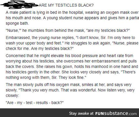 My testicles are black
