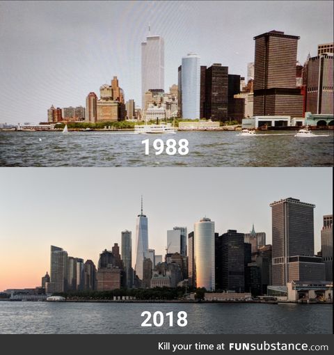 30 years difference in Lower Manhattan