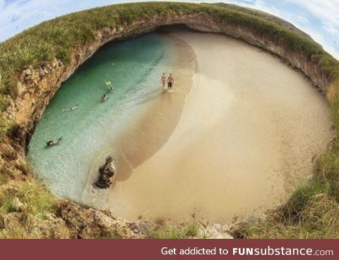 Hidden Beach in Marieta Islands, Mexico