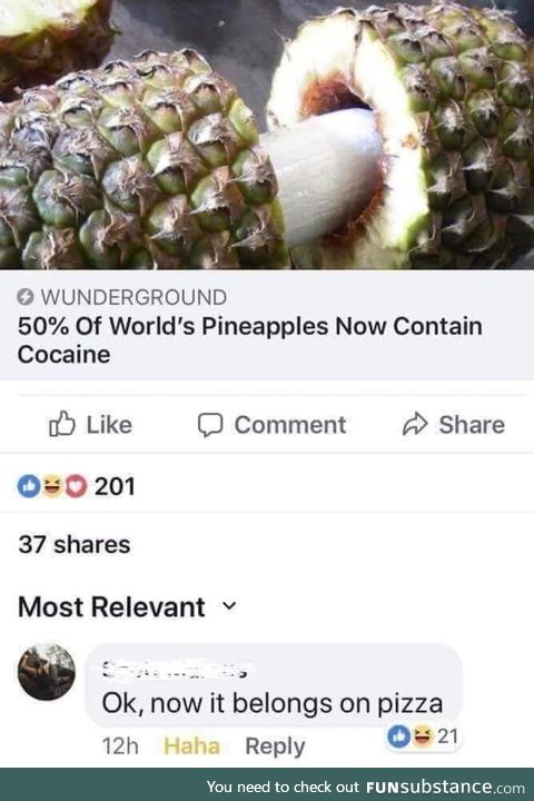 I want pineapple on everything