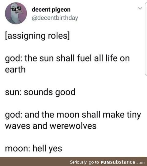 What does the moon do