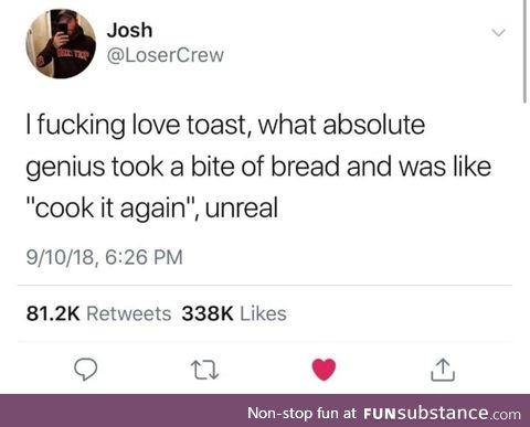 Who invented toast