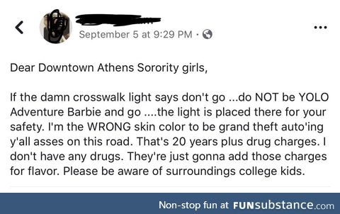 A note to sorority girls