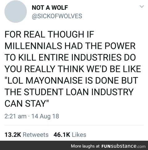 Millenials are destroying industries