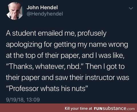 Professor's name