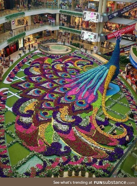 Floral arrangement in a mall in Medellin, Colombia