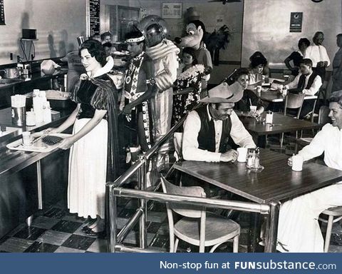 Disneyland employee cafeteria in 1961