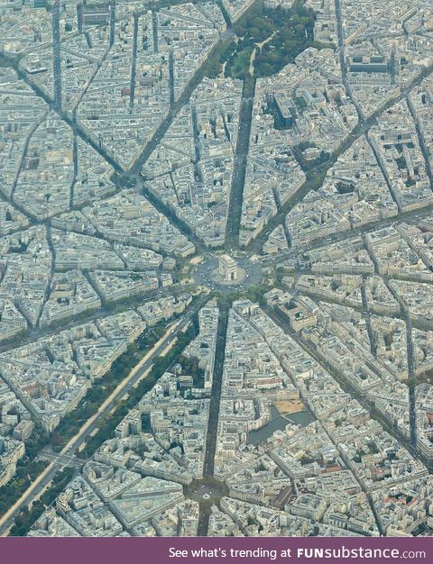 Paris from 10,000 ft up